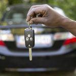 Man holding car keys